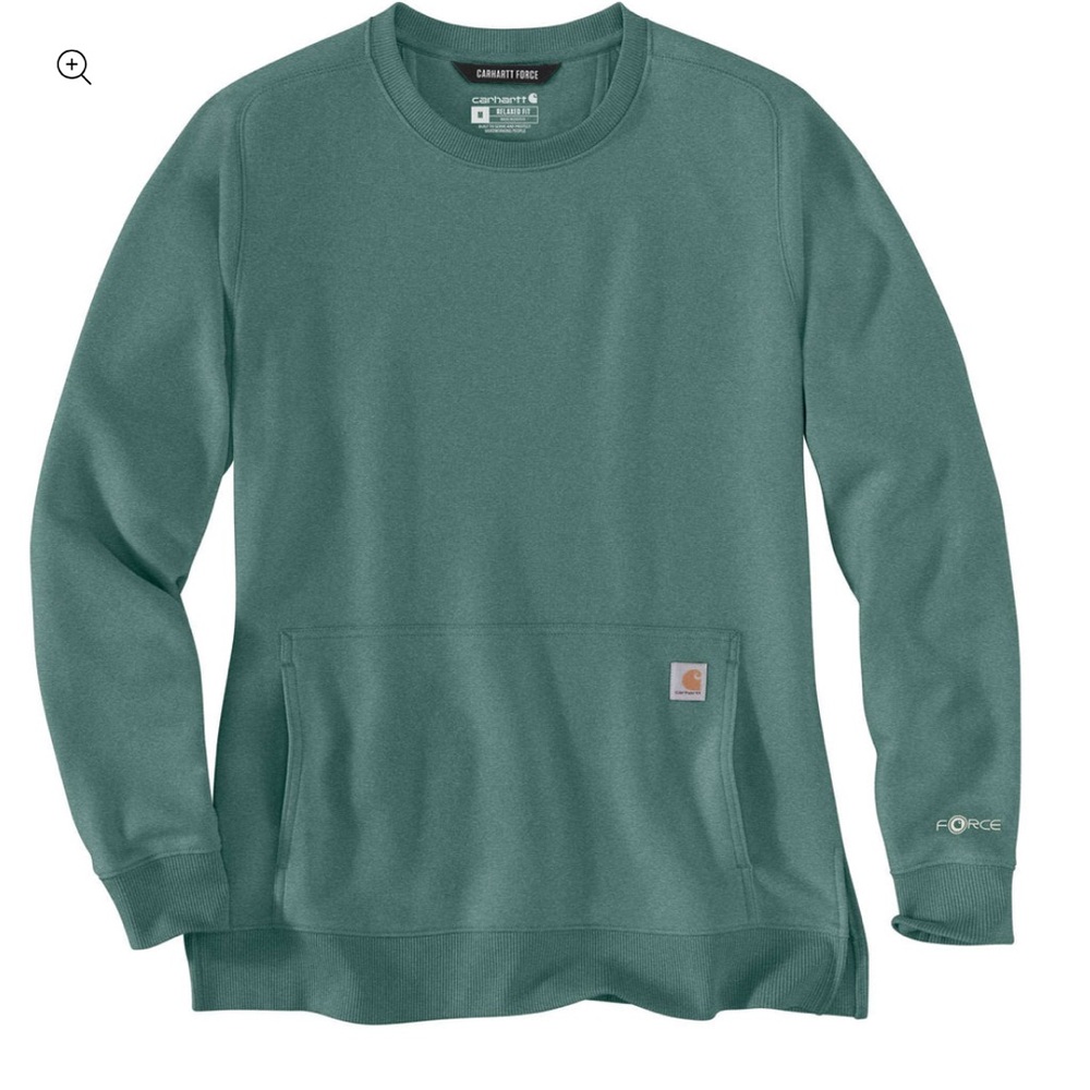Carhartt Green Crewneck Sweater Durable Cotton Blend